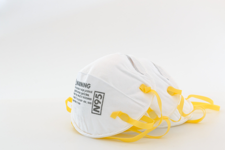 Protection respirator  for N95 Filter face mask, safeguard on whiteの写真素材
