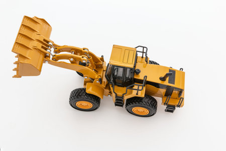 Wheel loader  isolated on  a white