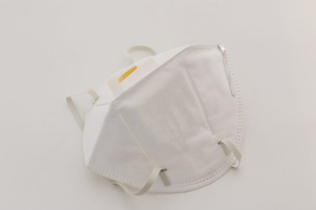 Protection respirator  for Filter N95 face mask, safeguard  on whiteの写真素材