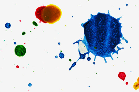 Ink drop color splash  on white