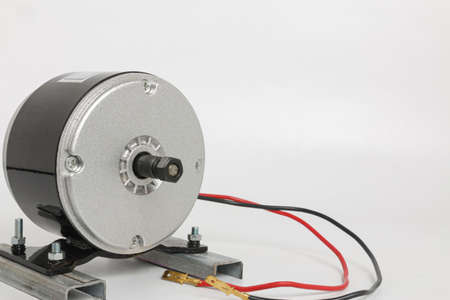 Dc motor 24 volt on white backgroundの写真素材