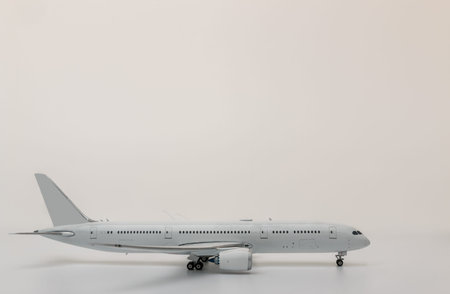 Airplane commercial on a white background