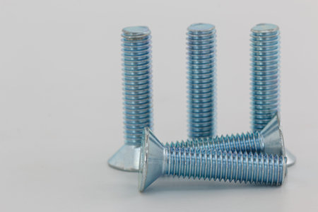 Metal  Socket head screw  on a white background