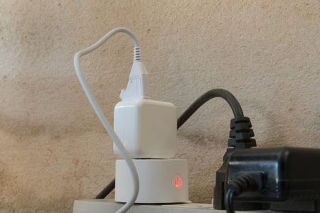 Black rubber water blower and black rubber blower on white background