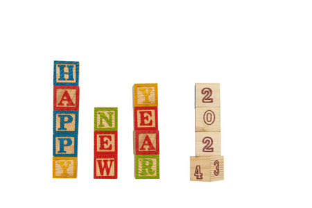 The Concept celebration in the Christmas Festival and Happy new year 2024 ,with isolated on white...