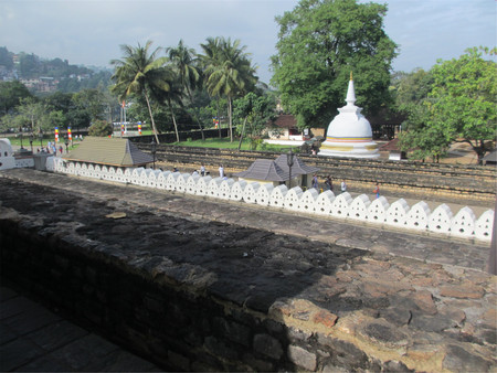 View of stupa at Temple of the Tooth, Sri Lankaのeditorial素材