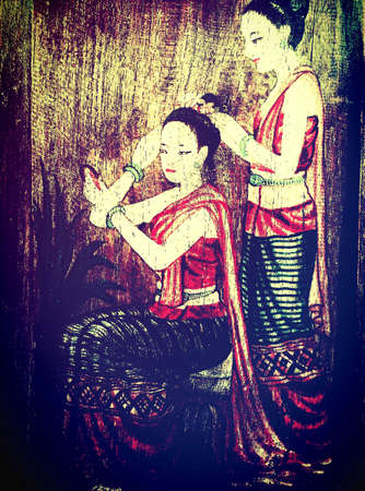 Thai woman, Thai Artの素材