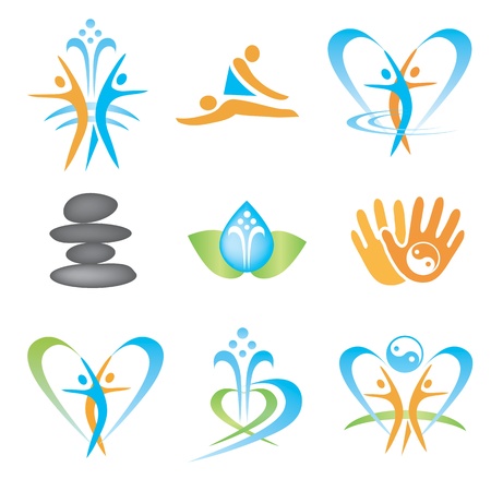 Spa_massage_health_iconsのイラスト素材