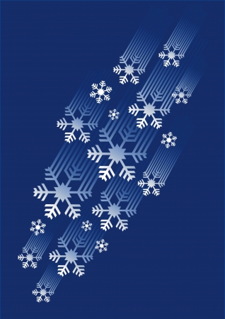 Stream of the snowflakes for winter background  のイラスト素材