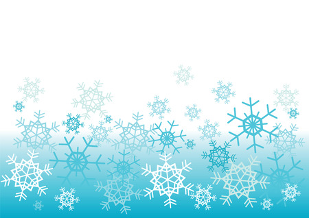 Blue snowflakes on the white illustration のイラスト素材