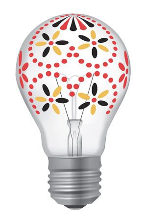 Light Bulb decorated as easter egg  Vector illustration のイラスト素材