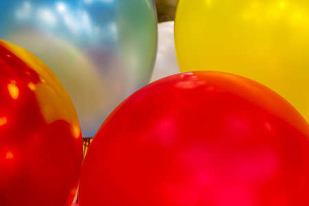 Colorful toy balloons closeupの写真素材