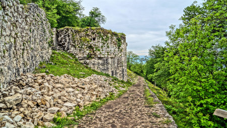 Anakopia old fortressの写真素材