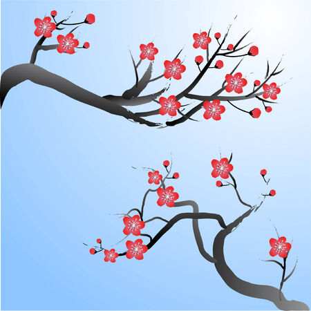 plum blossomsのイラスト素材