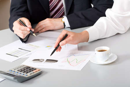 Business peoples hands during teamworkの写真素材