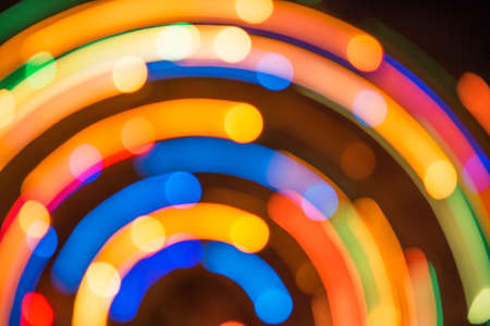 Bright background of dynamic lights.  Fireworkの写真素材