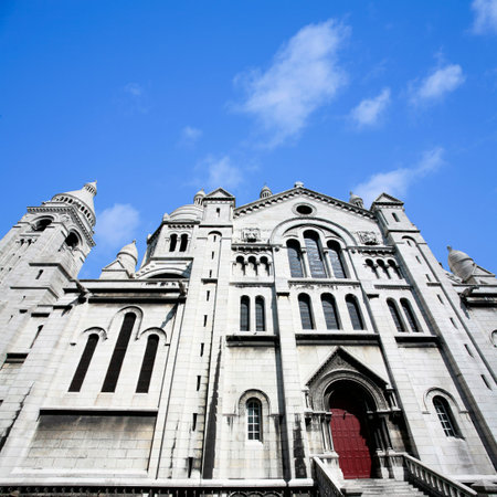 The basilica of Sacre-Coeur in Montmartre, Paris.