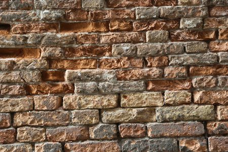 Old  brick wall, vintage backgroundの写真素材