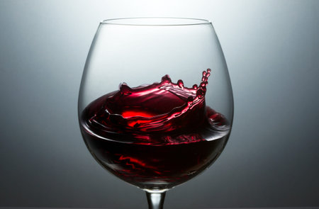 Beautiful splash of red wineの写真素材