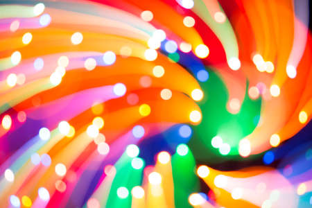 Abstract picture of bright colored dynamic lightsの写真素材