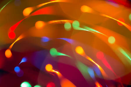 Abstract picture of bright colored dynamic lightsの写真素材