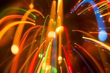 Abstract background of bright colored dynamic lights