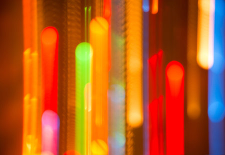 Abstract background of bright colored dynamic lights