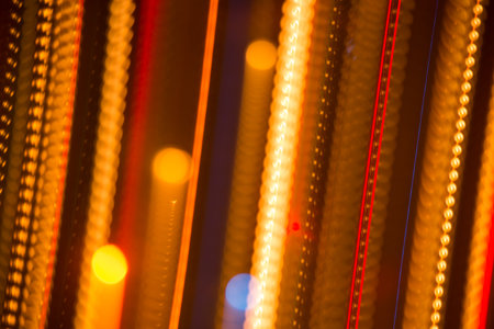 Beautiful abstract background of bright colored dynamic lightsの写真素材