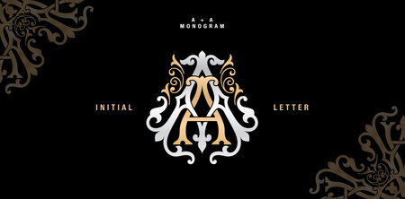 AA monogram classic style, AA initial Wedding of minimalist model, elegance applicable for...