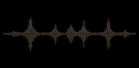 illustration of a bar wavy line sound or audio visual template background, applicable for website banner, poster sign corporate, billboard agency, advertising social media, technology chart backdropのイラスト素材