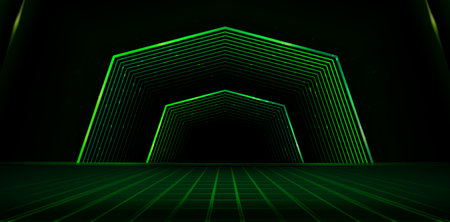 vector illustration of abstract polygonal backgrounds with lights for ecommerce signs retail shopping, advertisement business agency, ads campaign marketing, backdrops space, landiのイラスト素材