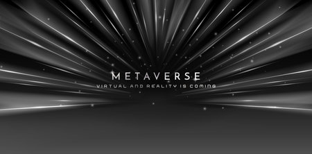 vector illustration Spreading abstract lights background in the dark for ecommerce signs retail shopping, advertisement business agency, ads campaign marketing, backdrops space, laのイラスト素材