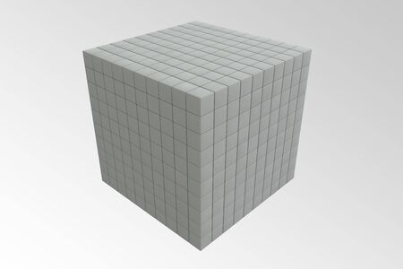 Abstract geometric cubes background  3d renderの写真素材