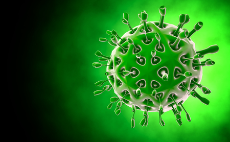 Virus. Bacteria.Viruses in infected organism , viral disease epidemic. 3d renderの写真素材