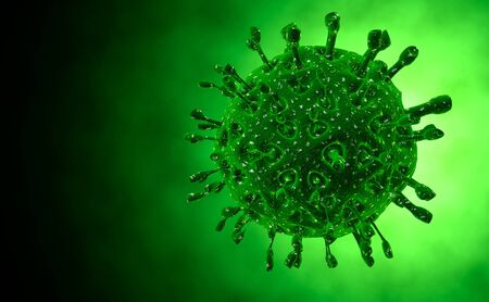 Virus. Bacteria.Viruses in infected organism , viral disease epidemic. 3d renderの写真素材