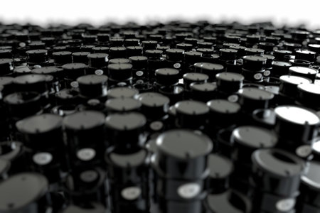Barrel of oil on white background. business concept. Dollars.