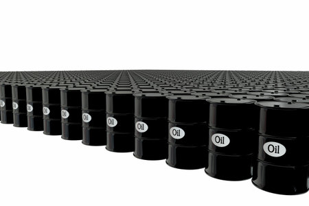 Barrel of oil on white background. business concept. Dollars.