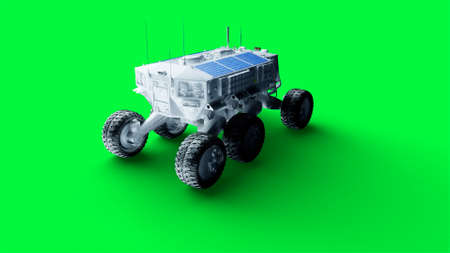 Rover isolate on green screen. 3d rendering.の写真素材