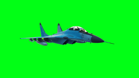 Military fighter jet flying over clouds. Air force.の写真素材