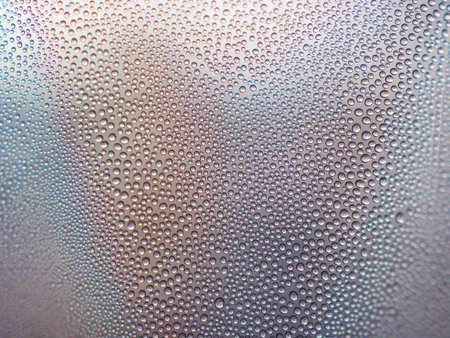 Water drops on the glass For design, textures and backgrounds.