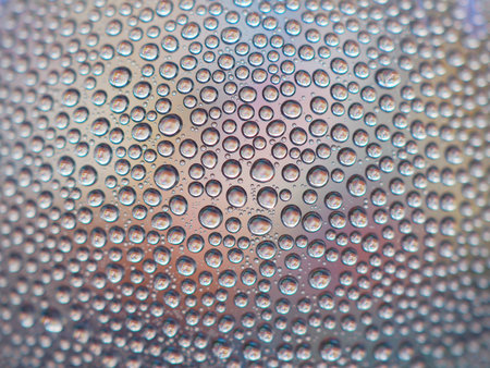 Water drops on the glass For design, textures and backgrounds.