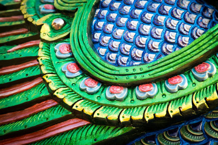 Patterns of ceramics in the temple,Backgrounds,(Wat Ban Den,Chiang Mai,Thailand.)の写真素材