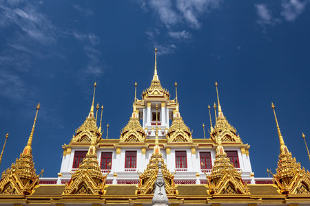 Loha Prasat Matal Palace in Wat Ratchanaddaram Worawihan is one of the best known landmarks in Bangkok,Thailandの写真素材