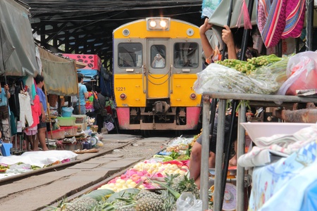 train along the marketのeditorial素材