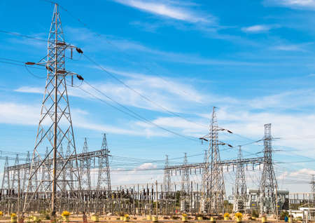 Electricity stationの写真素材