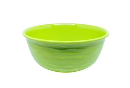 Single ceramic bowl dishware isolated on white backgroundの写真素材