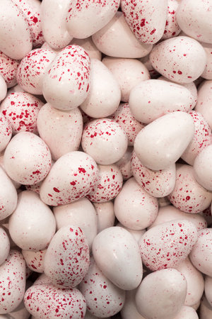 Candies abstract background. Sweets, dessert, sweets in the form of eggs