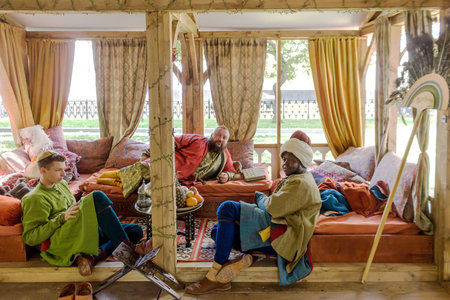 Russia, Moscow, June 10, 2019: Tverskoy Boulevard. Festival