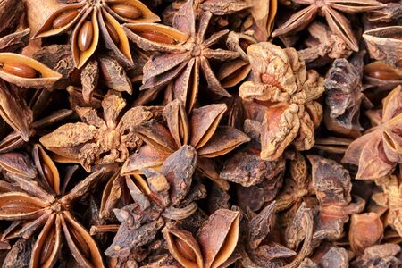 Anise star closeop, backgroundの写真素材