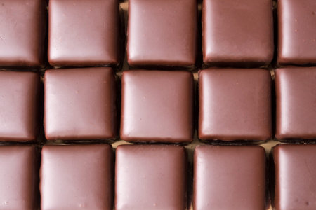 chocolate in the shape of a cube, close-up, background
